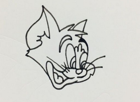 貓和老鼠湯姆貓的簡筆畫