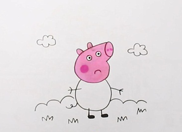 彩色的小豬佩奇簡(jiǎn)筆畫(huà)