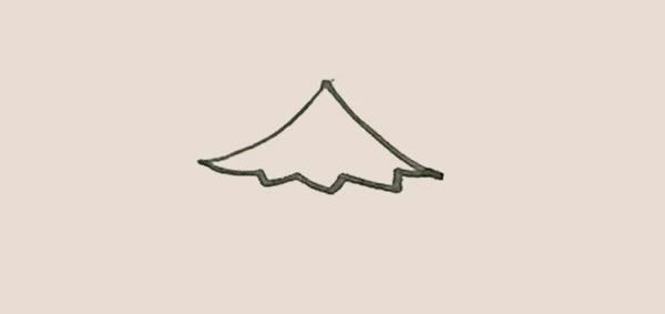 一大一小兩棵松樹的簡筆畫