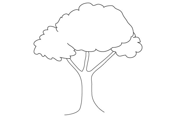 四步學(xué)會(huì)畫(huà)一顆簡(jiǎn)單的大樹(shù)