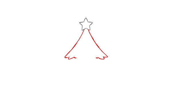 彩色漂亮的圣誕樹(shù)簡(jiǎn)筆畫