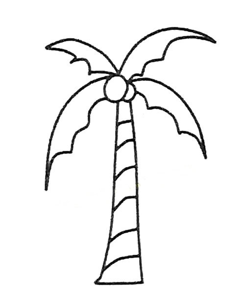 5款關(guān)于椰樹的簡筆畫大全 5款關(guān)于椰樹的簡筆畫大全
