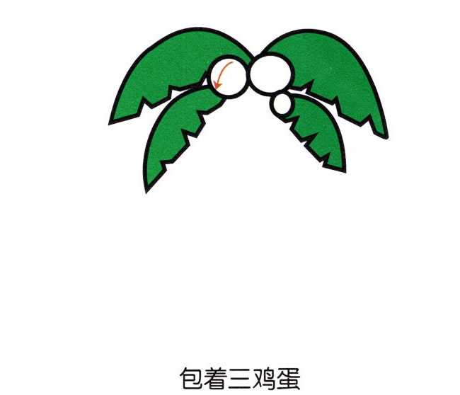 帶顏色的椰樹簡筆畫教程