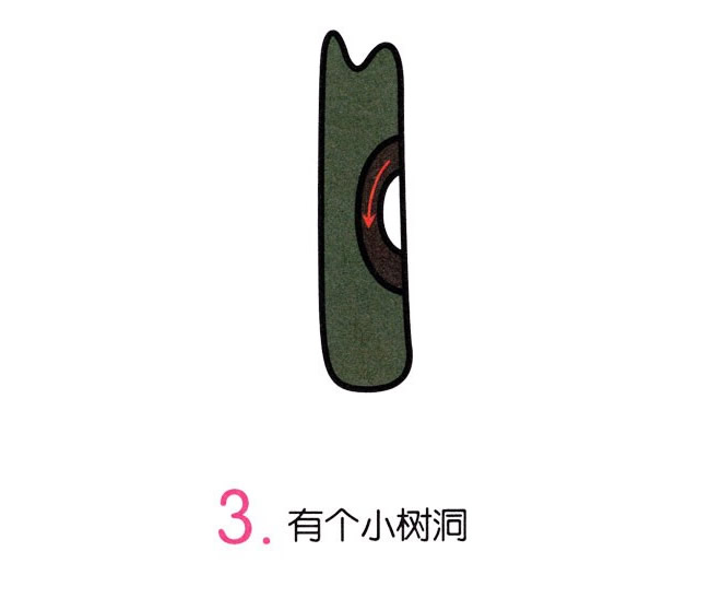 簡單涂色的柳樹簡筆畫