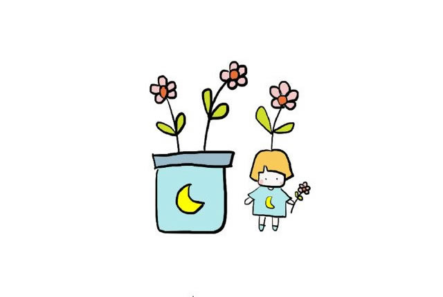 分享幾組盆栽簡筆畫