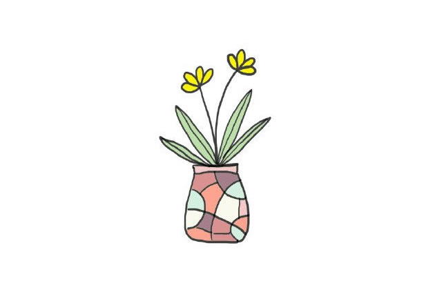 分享幾組盆栽簡筆畫