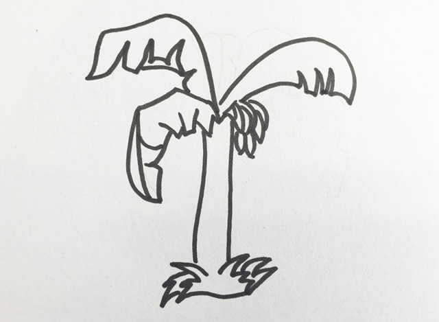 香蕉樹簡筆畫簡單畫法