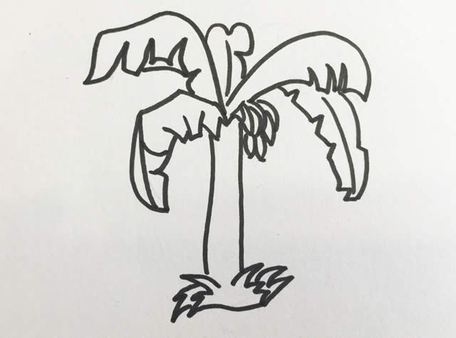 香蕉樹簡筆畫簡單畫法