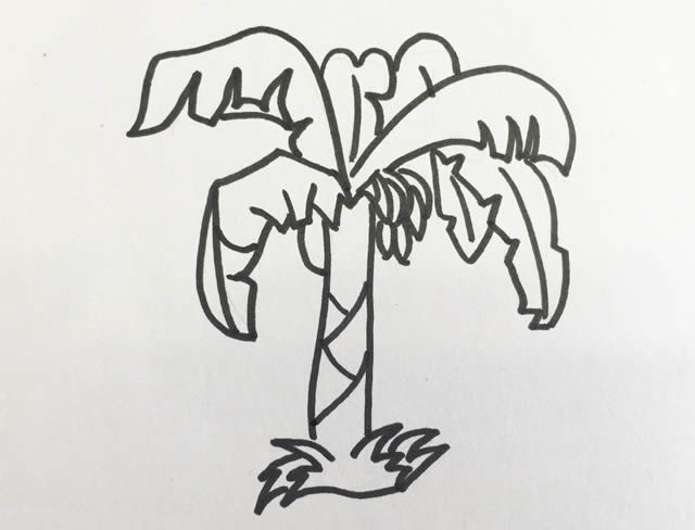 香蕉樹簡筆畫簡單畫法