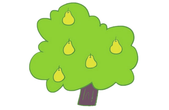 分享幾幅果樹的簡筆畫