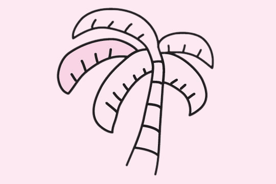 非常簡(jiǎn)單的椰樹簡(jiǎn)筆畫