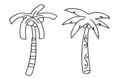 椰樹兒童簡(jiǎn)筆畫