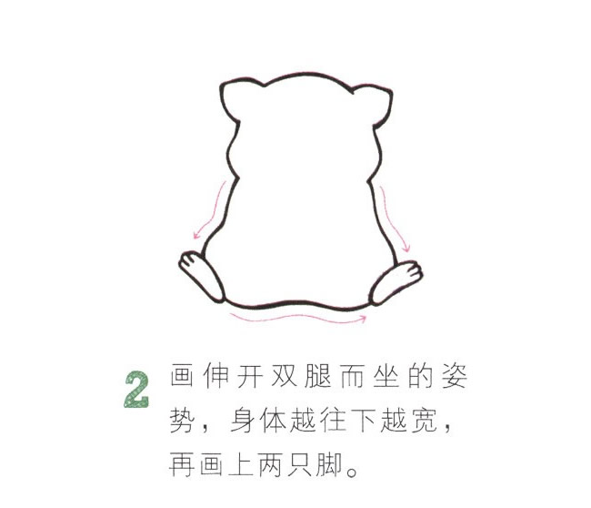 可愛的彩色倉鼠簡筆畫教程