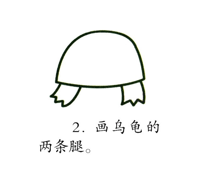 五顏六色的烏龜簡筆畫