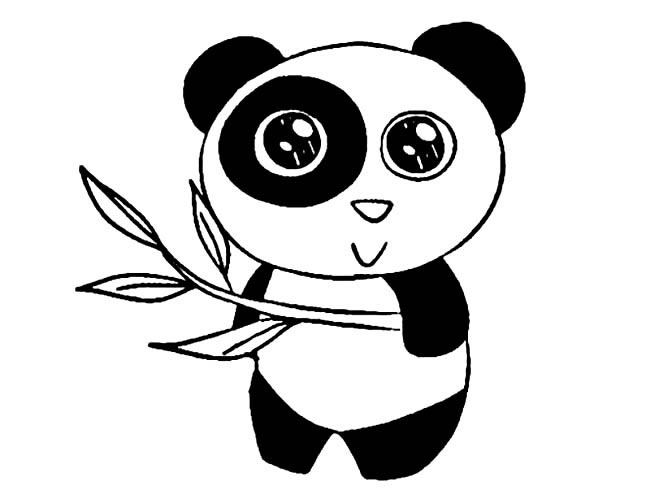 超萌的可愛熊貓簡筆畫