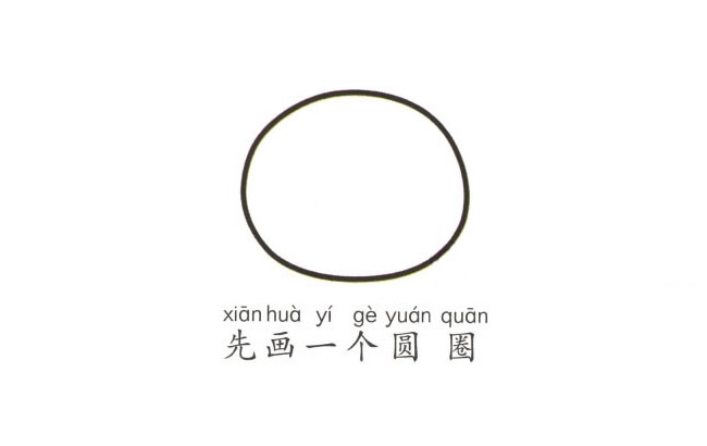 帶顏色的卡通小熊簡筆畫