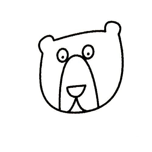 三步畫一只簡單的小熊