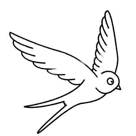 三步畫一只簡(jiǎn)單的小燕子