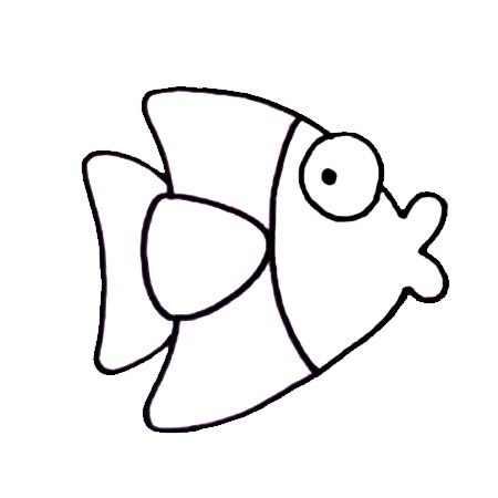 小丑魚怎么畫 涂色的小丑魚簡筆畫教程