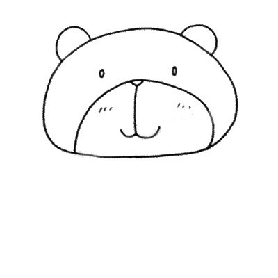 Q版小熊簡(jiǎn)筆畫教程涂色