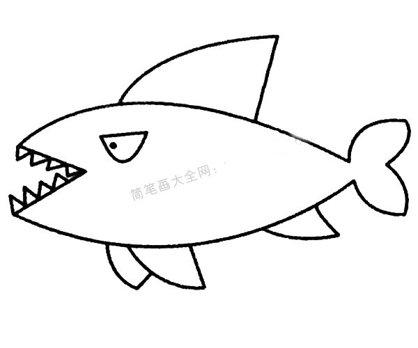 13款關于鯊魚的簡筆畫大全