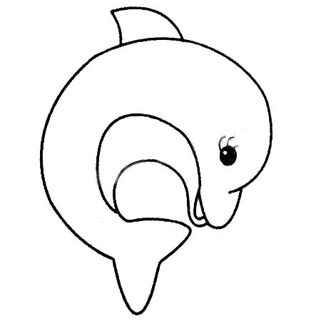3張可愛的海豚簡(jiǎn)筆畫
