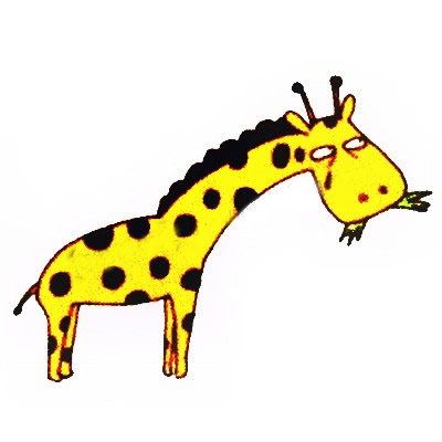 吃草的長(zhǎng)頸鹿簡(jiǎn)筆畫教程