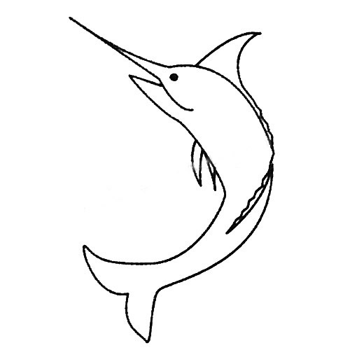 一步步教你畫簡單的劍魚