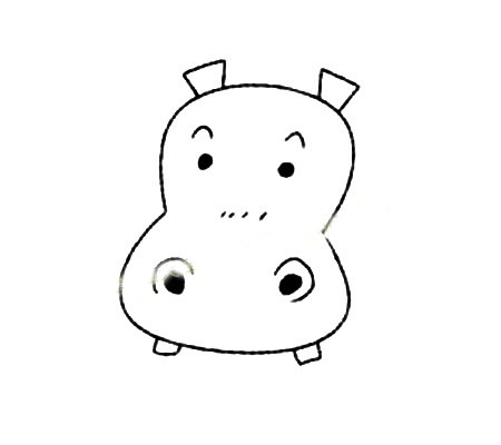河馬怎么畫 4步教你畫簡單的河馬 河馬怎么畫 4步教你畫簡單的河馬