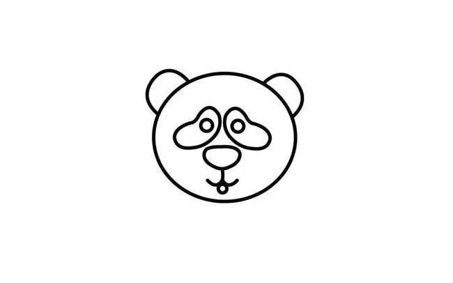 糾結的大熊貓卡通簡筆畫