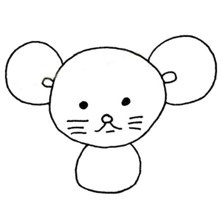 五步畫出可愛的小老鼠