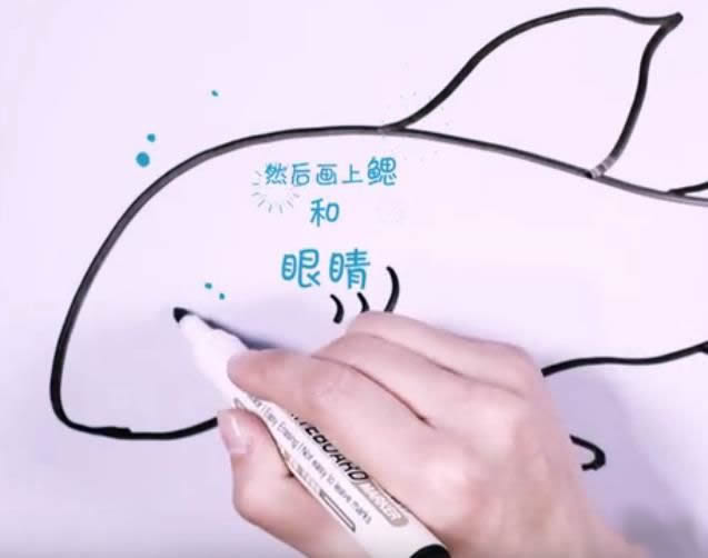 兇狠的鯊魚簡筆畫教程