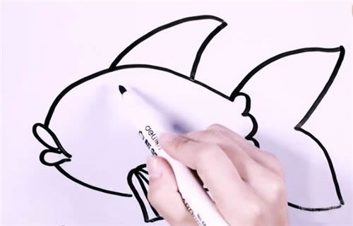 金魚的簡筆畫步驟詳解