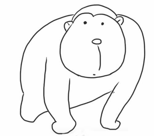 線條很少的猩猩簡筆畫教程