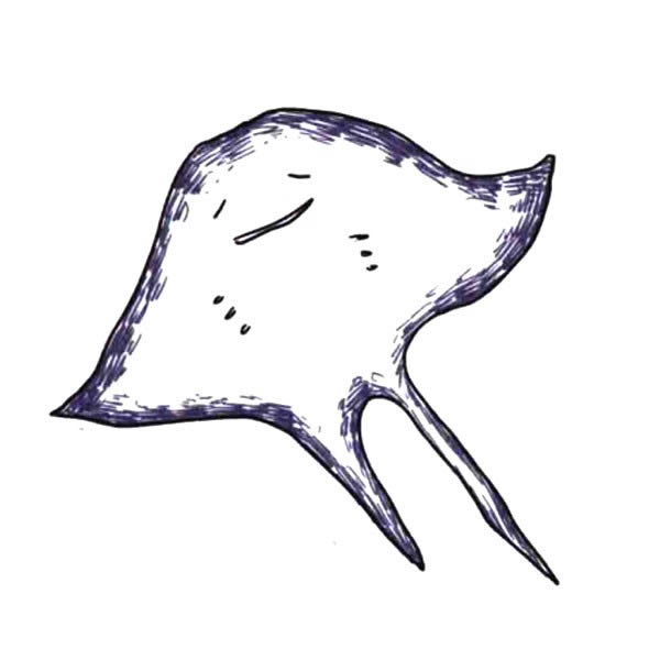 可愛的魔鬼魚簡筆畫