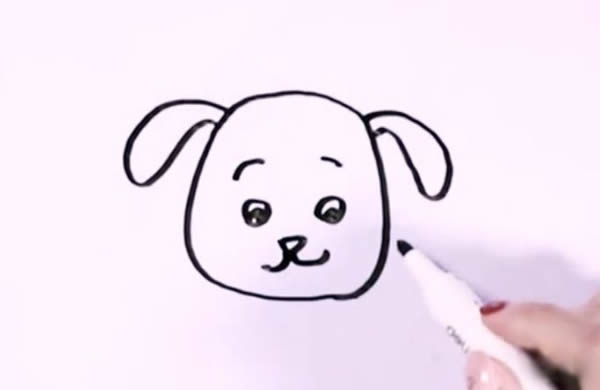 可愛的斑點狗簡筆畫教程