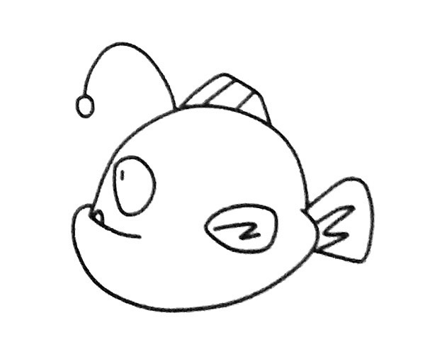 燈籠魚兒童簡筆畫