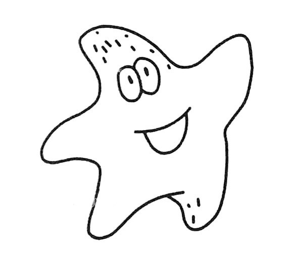 一組卡通的海星簡筆畫大全