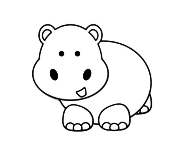 5款卡通的河馬簡(jiǎn)筆畫(huà)大全 5款卡通的河馬簡(jiǎn)筆畫(huà)大全
