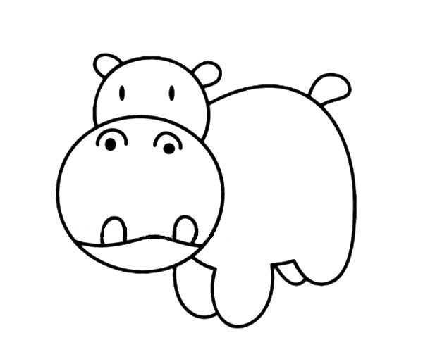5款卡通的河馬簡(jiǎn)筆畫(huà)大全 5款卡通的河馬簡(jiǎn)筆畫(huà)大全