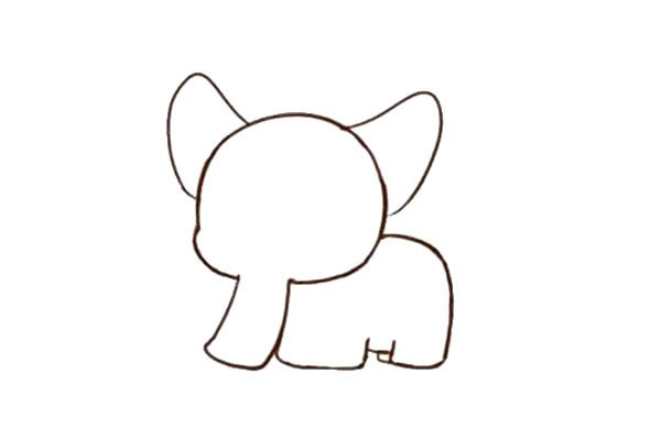 適合幼兒的大象簡筆畫