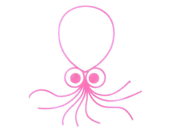 簡單的章魚怎么畫帶顏色