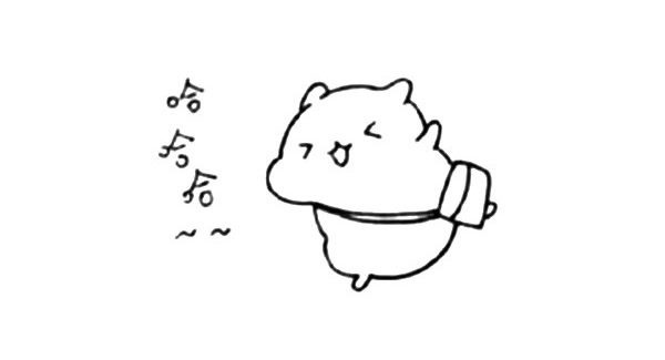 一組可愛的倉鼠簡筆畫大全
