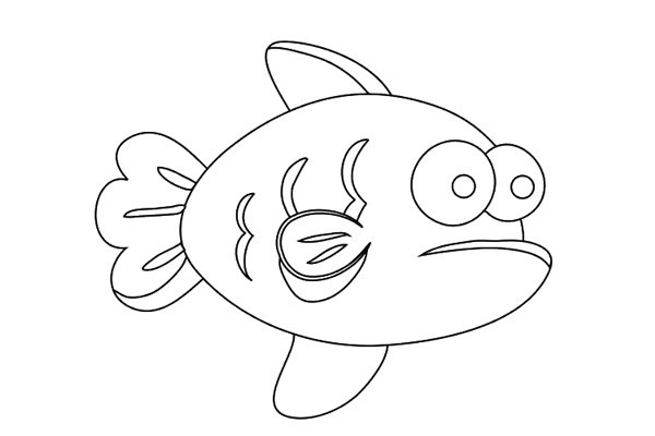 魔鬼魚卡通簡筆畫