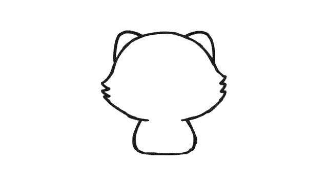 可愛(ài)的波斯貓簡(jiǎn)筆畫(huà)步驟