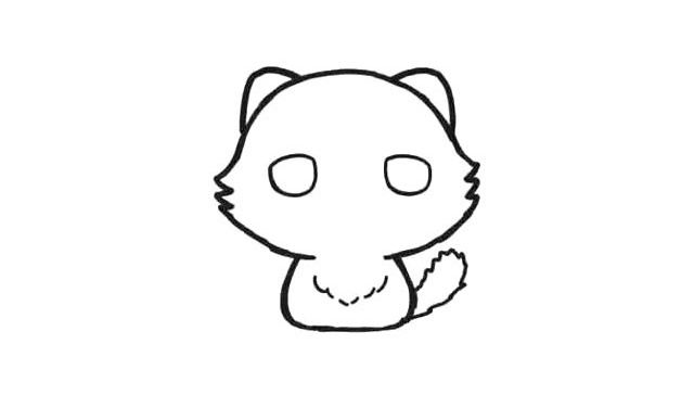 可愛(ài)的波斯貓簡(jiǎn)筆畫(huà)步驟