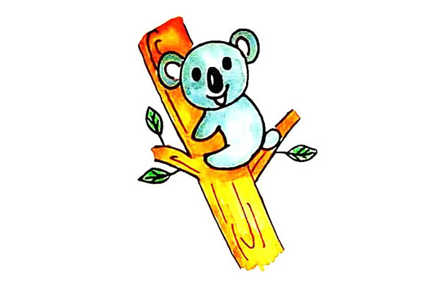 可愛的樹袋熊簡筆畫畫法步驟