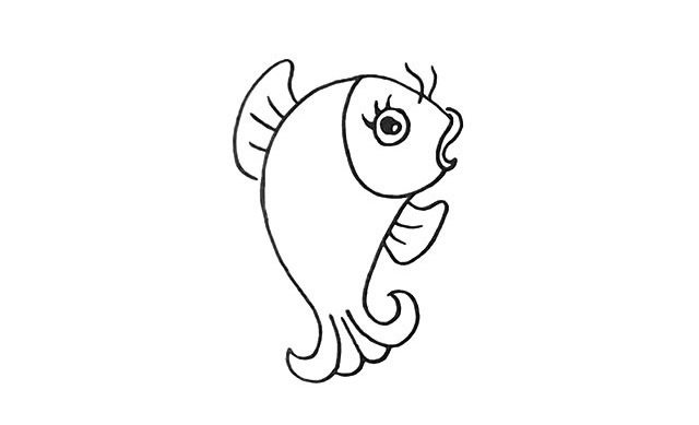 鯉魚怎么畫 漂亮的彩色鯉魚簡筆畫