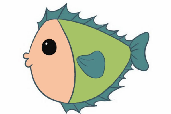 卡通海魚簡筆畫教程【涂色】