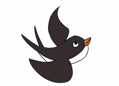 飛翔的小燕子簡筆畫